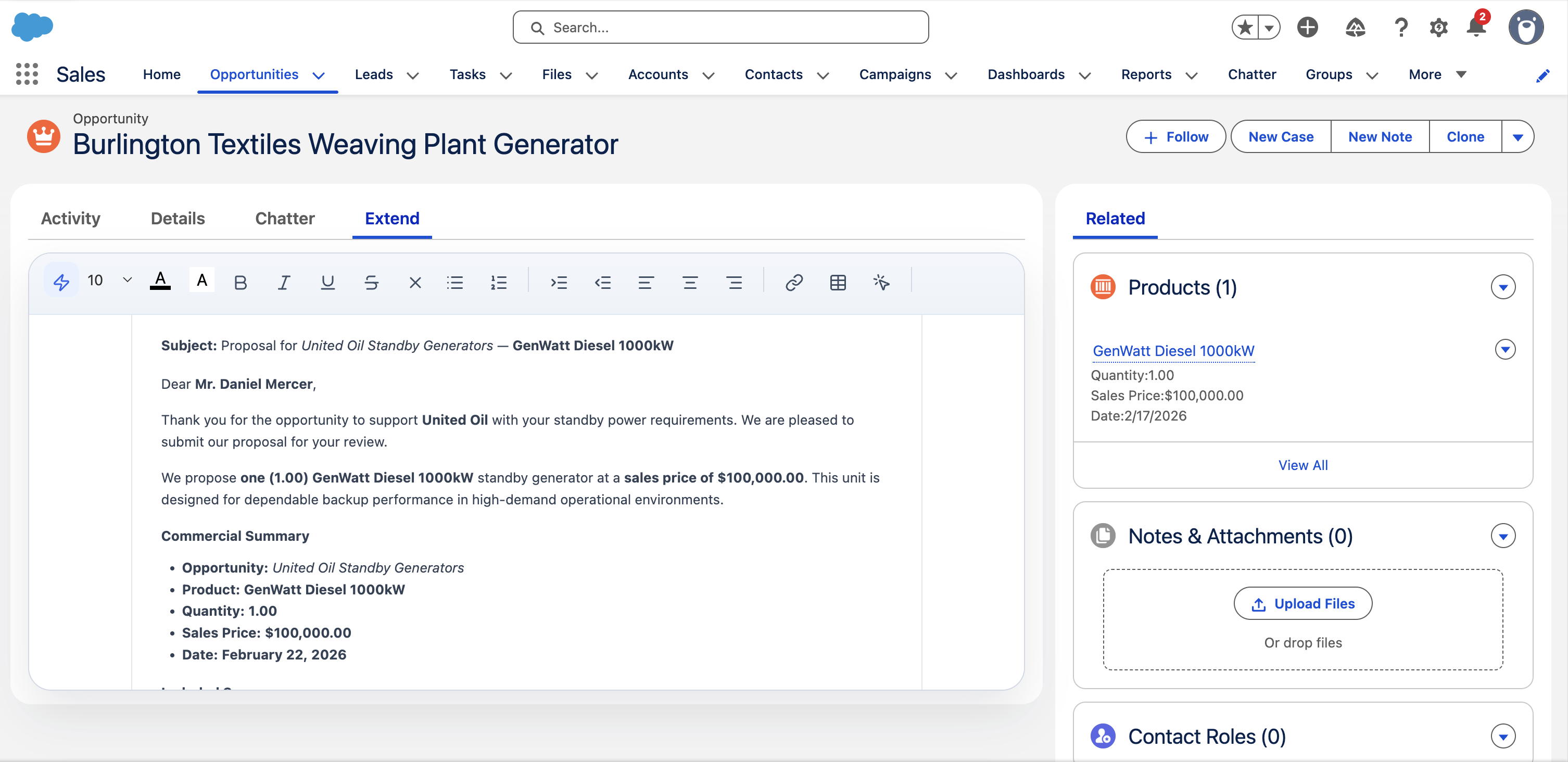 Extend in Salesforce